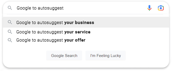 Google to autosuggest